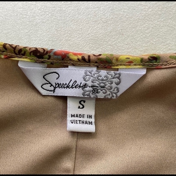 Speechless Beige Floral Multicolor Dress Small - Picture 7 of 7